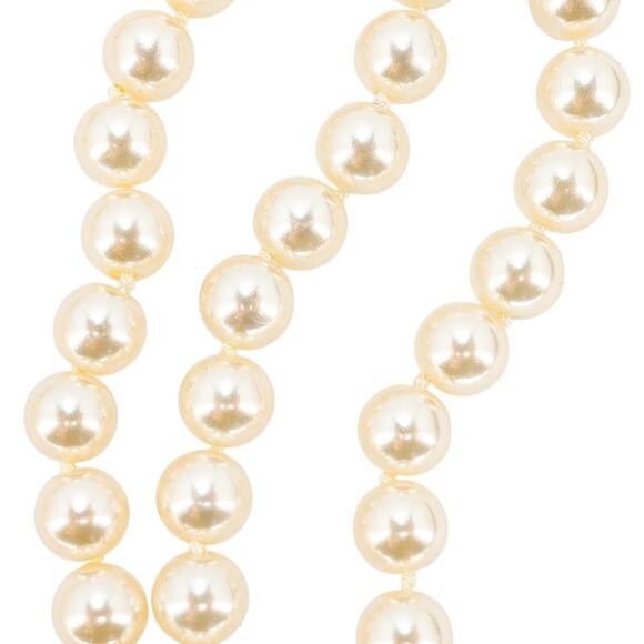 NOS - Classic Triple-Strand Faux Pearl Choker Necklace with Rhinestone Clasp - Picture 9 of 10